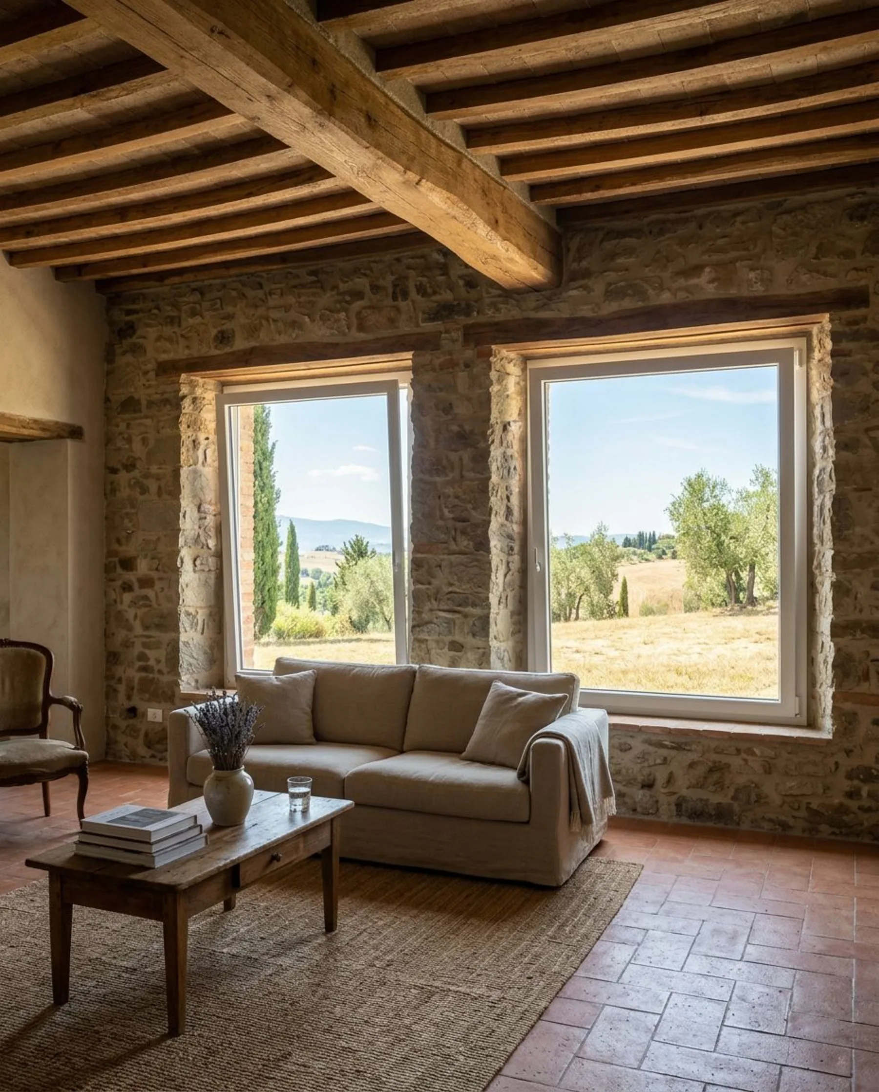 Infissi in legno in un ambiente naturale